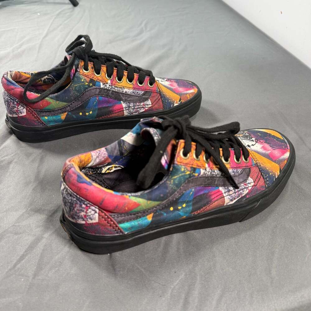 Vans Old Skool Abstract Print Sneakers Men's 7.0 Women's 8.5 - Picture 5 of 7